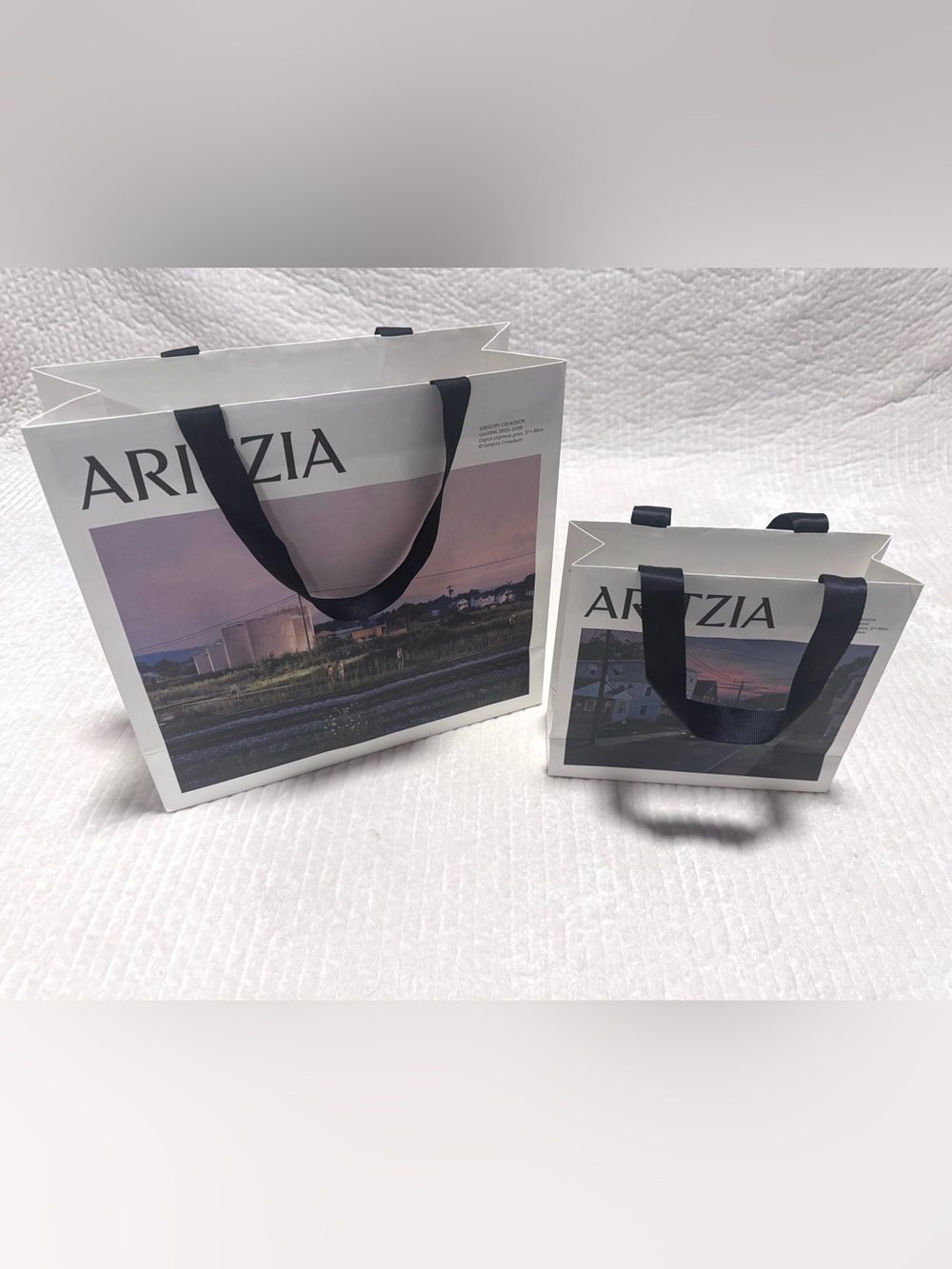 Aritzia | Reusable Shopping Gift Bag | Large & Small | Ribbon Handles